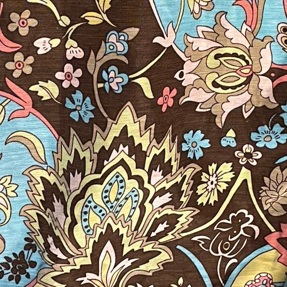 Ann Taylor Loft Linen Silk Paisley Capri Pants size 12 - Picture 5 of 7